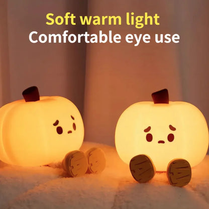 Cute Silicone Halloween Pumpkin Night Light