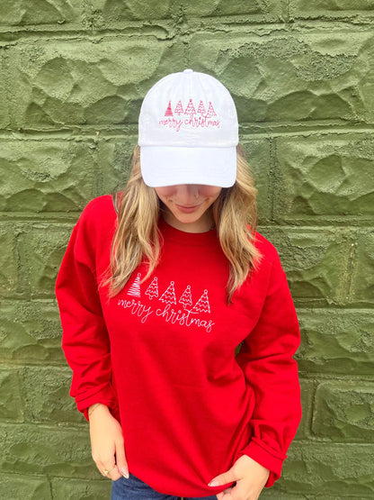 Merry Christmas Embroidered Sweatshirt