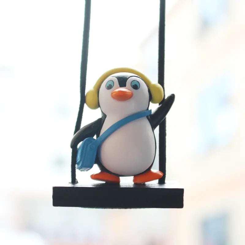 Swing Penguin Car Pendant