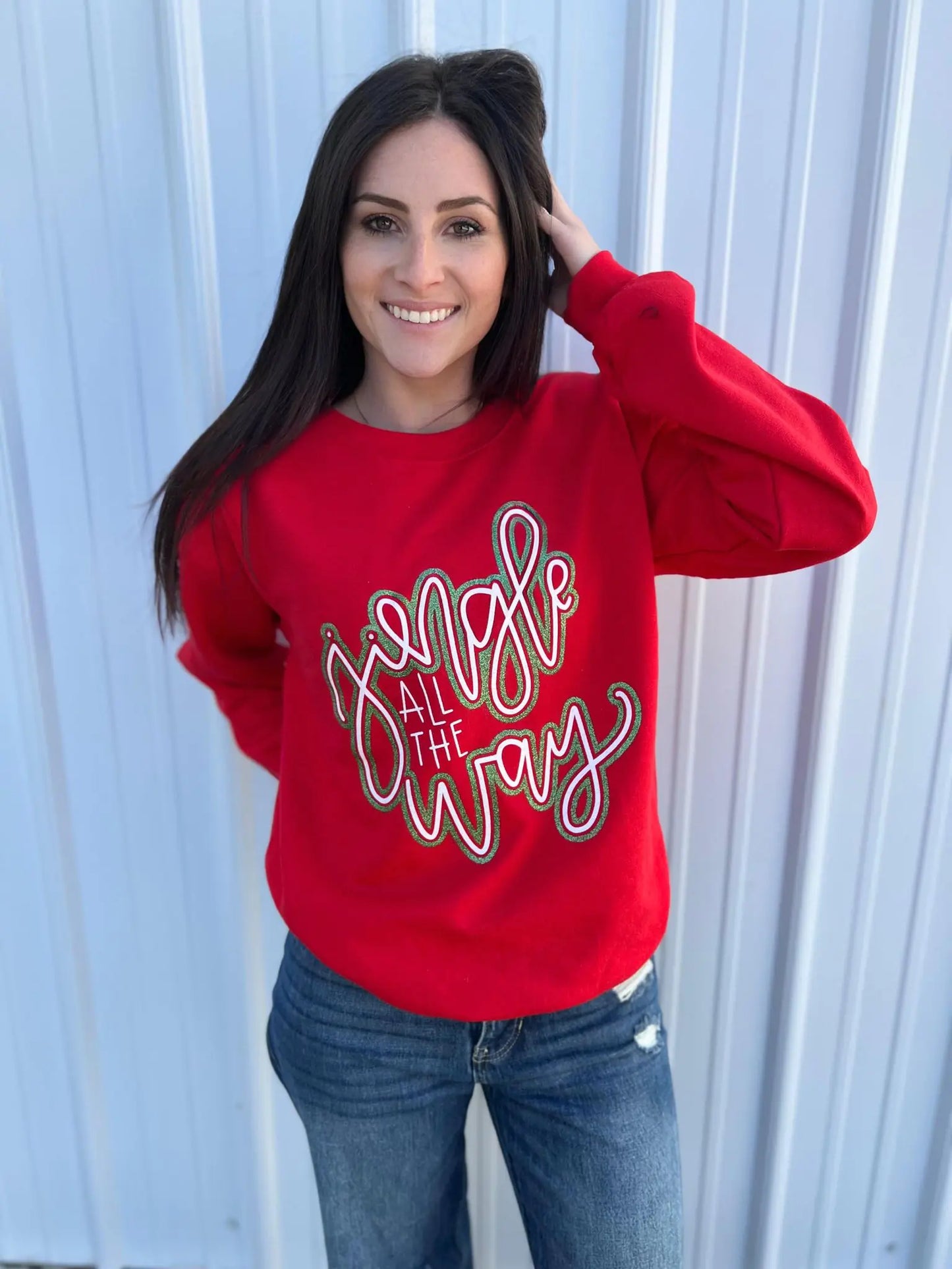 Glitter Jingle All The Way Sweatshirt