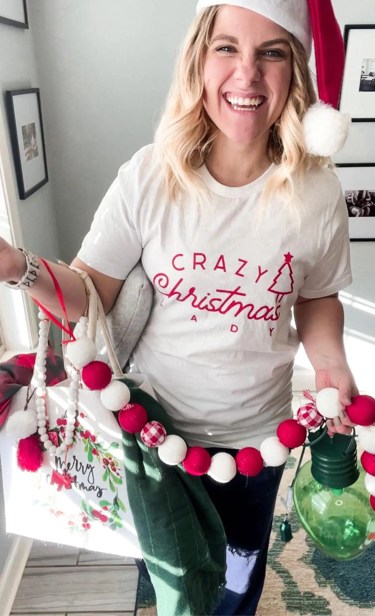 Crazy Christmas Lady T-Shirt