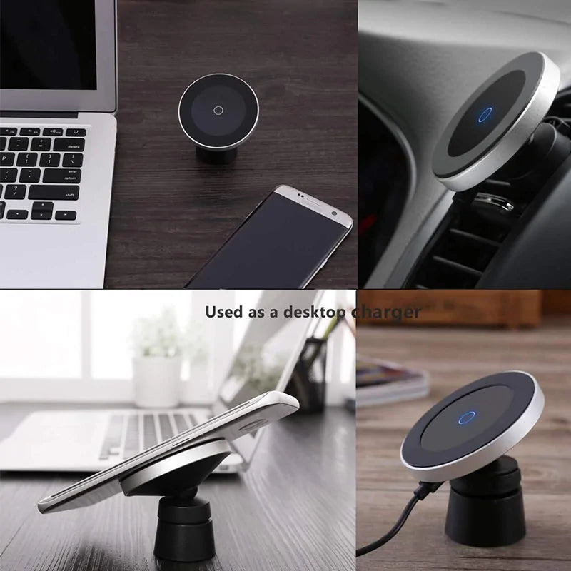 Fast Car Wireless Charger with Magnetic Phone Holder