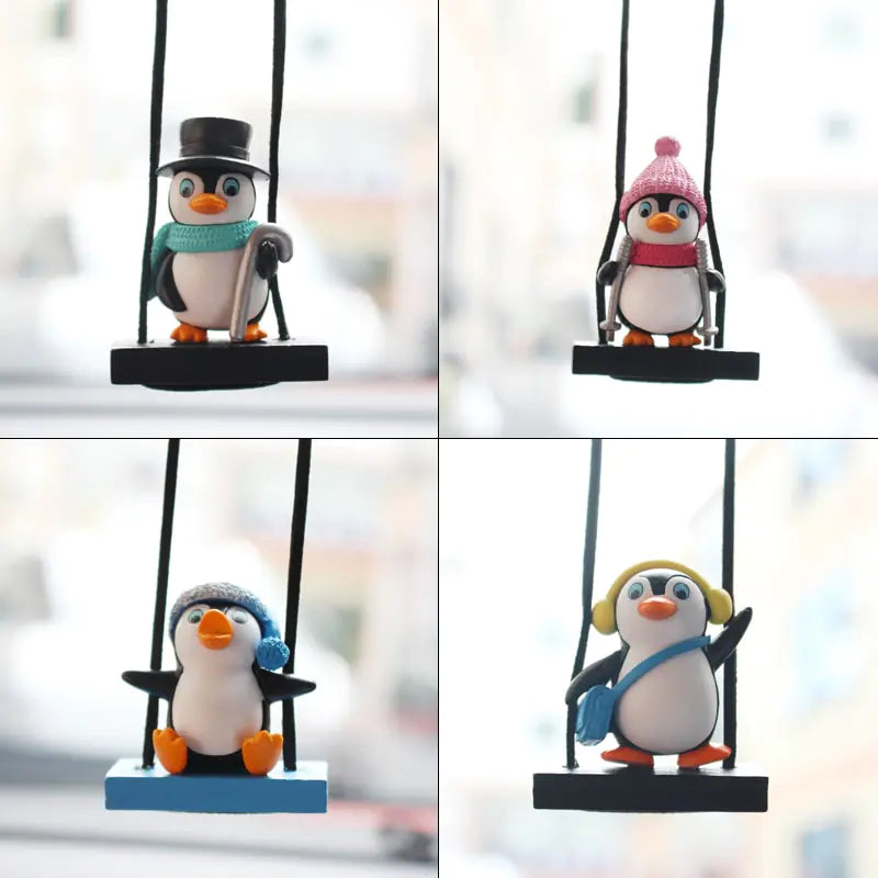 Swing Penguin Car Pendant