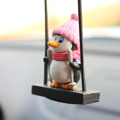 Swing Penguin Car Pendant