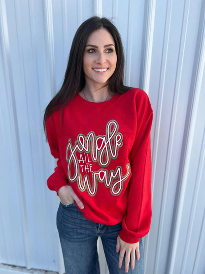 Glitter Jingle All The Way Sweatshirt