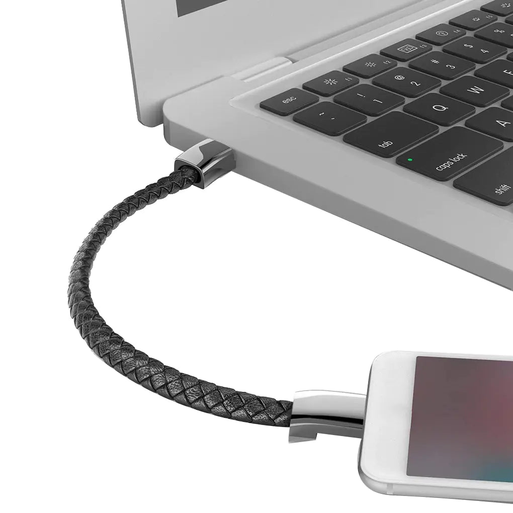 Portable Leather Phone Data Cables