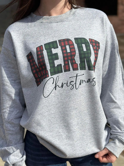 Checkered Merry Christmas Sweatshirt