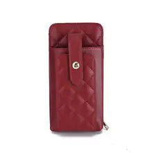 Leather Sheepskin Crossbody Phone Bag